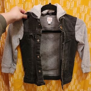 Boys jean jacket hoodie